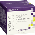 andalou naturals resveratrol q10 night repair cream jar 1.7 fl oz