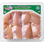 Bell & Evans Organic Chicken Thighs Boneless Skinless Tray Pack-1.5 Lb