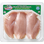 Organic Chicken Breasts Boneless Skinless Tray Pack-1.25 Lb