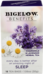 bigelow benefits sleep chamomile and lavender herbal tea 18 bag