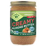 cadia creamy almond butter unsalted organic 16 oz