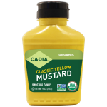 cadia organic gluten free classic yellow mustard bottle 9 oz