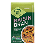 cadia organic raisin bran clusters and flakes 12 oz
