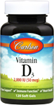 carlson vitamin d3 2000iu 120 soft gels 120 softgels 2000 iu