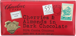 chocolove cherry and almond dark chocolate bar 3.2 oz
