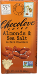 chocolove dark chocolate with almond and sea salt bar bar 3.2 oz