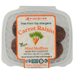 Vegan Carrot Raisin Mini Muffins