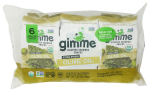 gimme extra virgin olive oil premium roasted seaweed 6 trays .17 oz