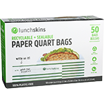 Paper Quart Bags Green Stripe
