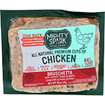 Seasoned Ground Chicken Brushchetta