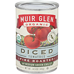 Diced Tomatoes Organic Fire Roasted with Green Chilis