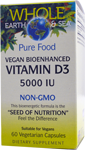 Natural Factors Whole Earth & Sea Vitamin D3 60 Softgels 5000 IU