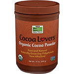now foods cocoa lovers organic cocoa powder 12 oz