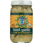 Basil Garlic Raw Sauerkraut