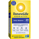 renew life daily balance probiotics prebiotics 60 vegetable capsules