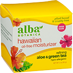 alba botanica hawaiian oil free moisturizer aloe and green tea jar 3 oz