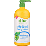 alba botanica lotion emollient dry skin formula pump bottle 32 oz