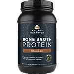 ancient nutrition bone broth protein chocolate 40 serving tub 890 gm