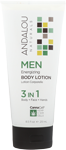 andalou naturals men energizing body lotion 3-in-1 85 oz