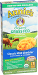 annie's homegrown organic grass fed classic mild cheddar macaroni and cheese 6 oz