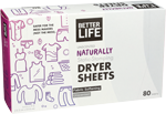 better life naturally static stomping dryer sheets unscented 80 pc