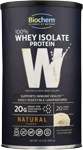 biochem sports 100 whey isolate protein natural container 12.3 oz