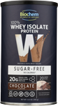 biochem sports 100 whey isolate protein sugar free chocolate 12.5 oz