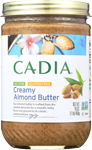 cadia creamy almond butter no-stir 16 oz