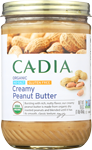 cadia creamy peanut butter no salt organic 16 oz