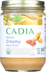 cadia creamy peanut butter organic 16 oz