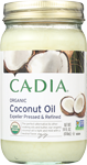 cadia organic coconut oil expeller pressed and refined 14 fl oz