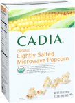 cadia organic lightly salted microwave popcorn 3 bags 9.9 oz