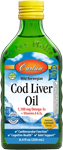 carlson cod liver oil lemon flavor bottle 8.4 oz