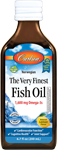 carlson fish oil liquid omega-3 lemon flavor bottle 200 ml