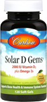 carlson solar d gems vitamin d3 120 softgels 2000 iu