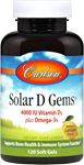 carlson solar d gems vitamin d3 4000 iu 120 softgels 4000 iu