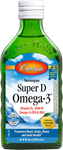 carlson super d omega-3 cod liver oil bottle 8.4 fl oz