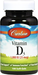carlson vitamin d 1000 iu 100 softgels 1000 iu