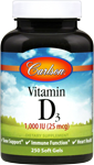 carlson vitamin d 1000 iu 250 softgels 1000 iu