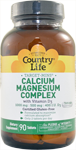 Country Life Calcium Magensium w/ Vitamin d3 90 Tablets 400iu 1000 500
