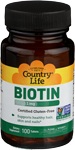 Country Life High Potency Biotin 100 Tablets 1000 mcg