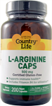 Country Life L-Arginine Caps with B-6 200 Vcaps