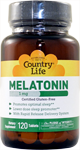 Country Life Melatonin Rapid Release 120 Tablets 1 mg