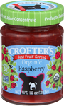 crofters just fruit spread organic raspberry 10 oz