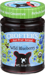 crofters just fruit spread organic wild blueberry 10 oz