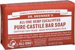 dr. bronner's hemp eucalyptus pure castile bar soap bar 5 oz