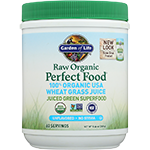 Raw Organic Perfect Food 100% Organic Wheat Grass Juice