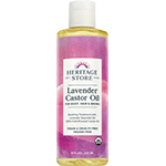 Heritage Store Organic Castor Oil Lavender 8 oz