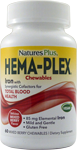 Nature's Plus Hema-Plex Mixed Berry 60 Chewable Tablets