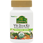 Source of Life Garden Vitamins D3 & K2 50 mcg (2000 IU) / 100 mcg